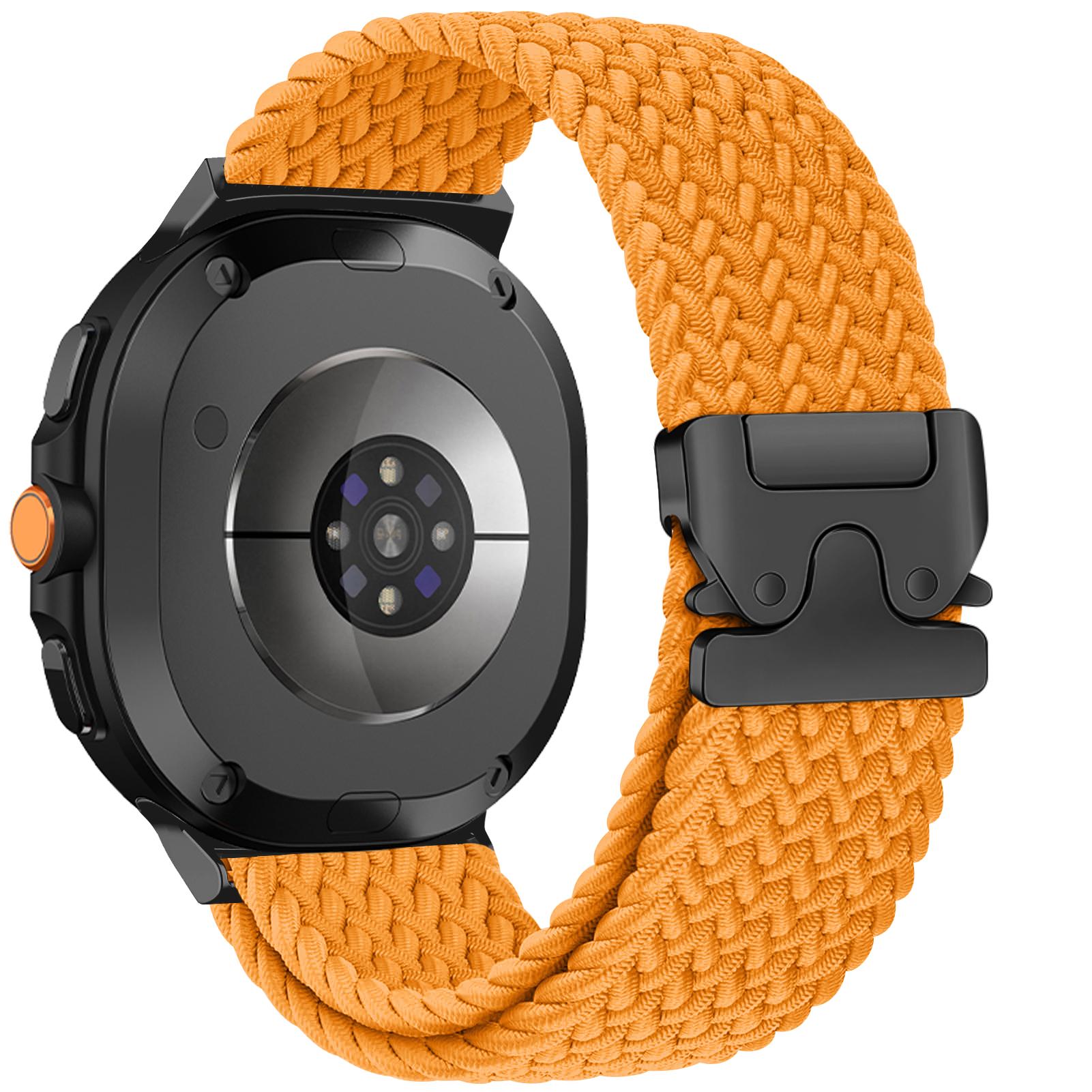 

Плетеные ремешки для Galaxy Watch 8/8 classic 46мм 44мм 40мм Парашютный ремешок на замену Спортивный браслет correa Galaxy watch8 Ремешок Galaxy watch 8 44mm оранжевый
