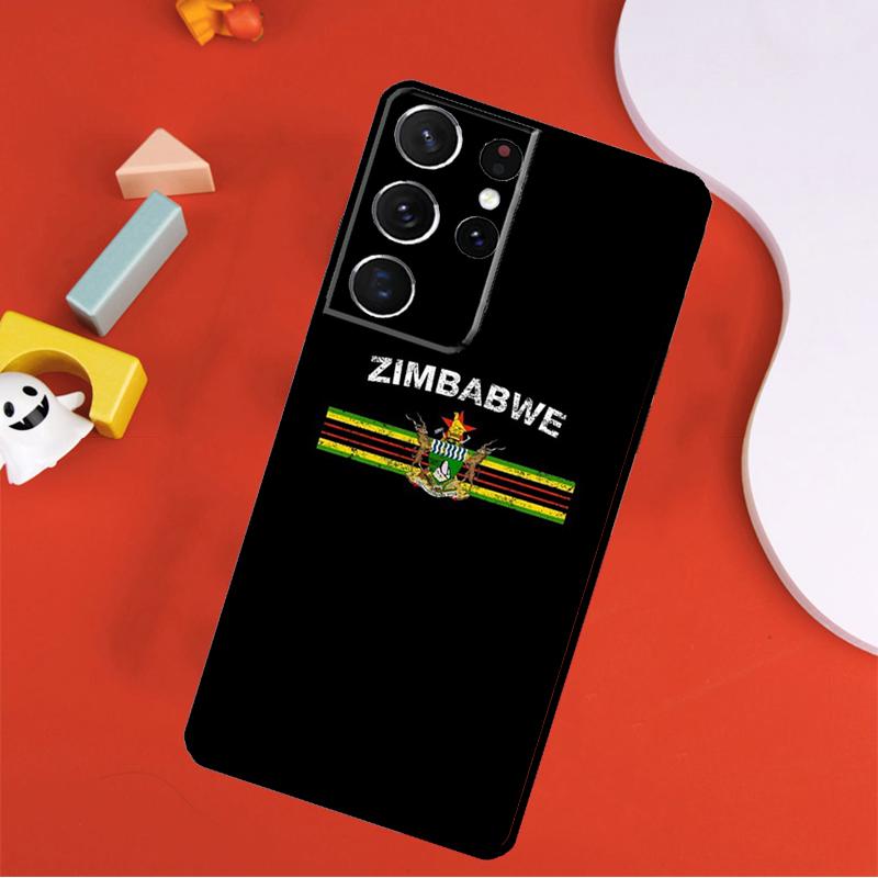 Zimbabwe Flag Phone Case For Samsung Galaxy S25 Ultra S24 Ultra S9 S10 S20 S21 S22 S24 Plus S23 FE Cover