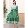 Printed Dress Loose A Pendulum Dress Beach Blouse Holiday Dress