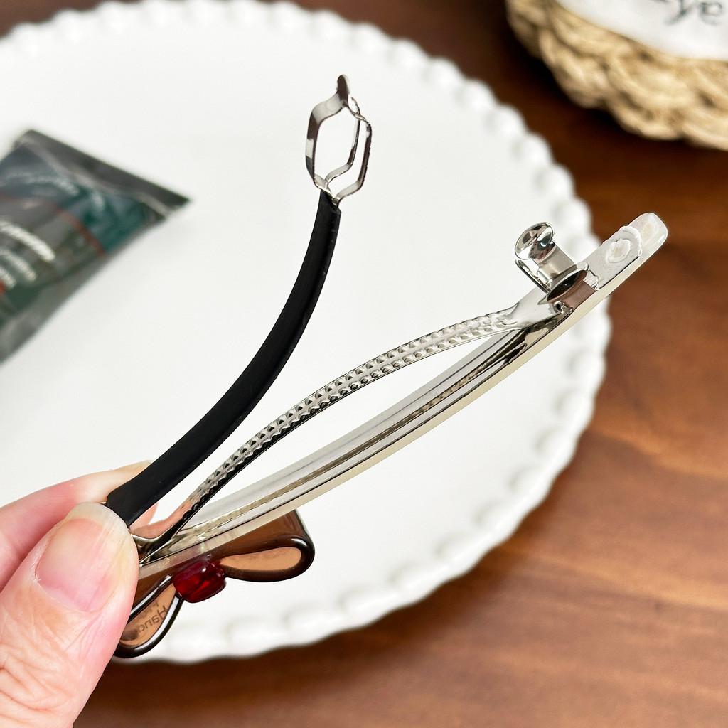 Premium Quality Acetate Spring Hair Claw Clip With Chic Bow Design For Ladies