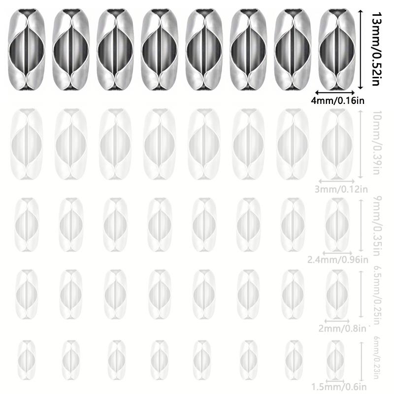 

Шариковая цепочка-соединитель, серебряная бисерная цепочка, подходит для 1,5/2,0/2,4/3/4 мм бисерной шариковой цепочки, аксессуары для изготовления ювелирных изделий, зажимы для поделок своими руками 4.0mm-stainless steel