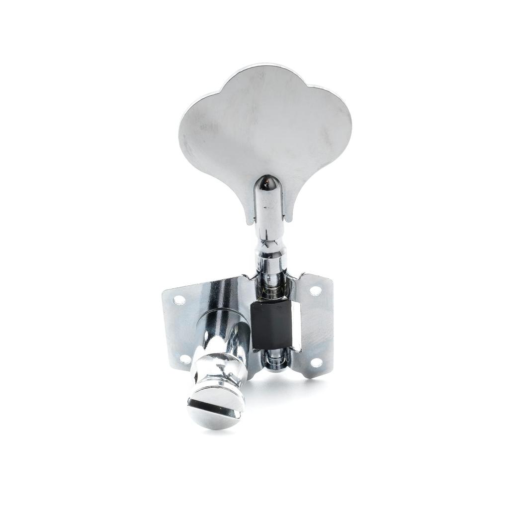 Musiclily Basic L2+ R2 Open Gear Bass Tuners for 4-String Ibanez-Style Electric Basses, Chrome