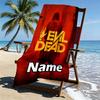 Custom Name Personalized The Evil Dead Print Beach Towel, for Trip Camping Beach Party Home Decor, Birthday Gift for Family & Friends