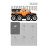 1/32 Russia Avtoros Shaman 8x8 ATV Armored Alloy Diecasts & Toy Vehicles Metal Toy Car Model Sound and Light Collection Kids Toy