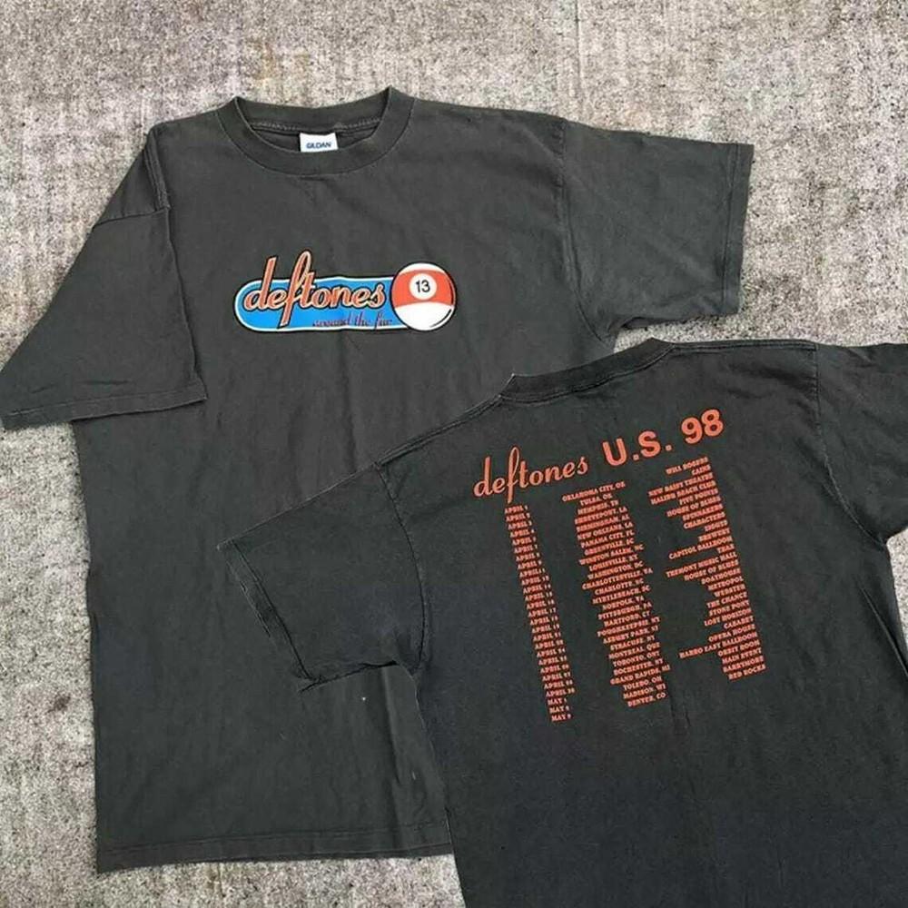 Deftonest-Shir<wbr/>t, Severoamerické turné 1998, Merch z turné Deftones, Metalová kapela Tričko Unisex Tričko