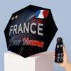France National Football Team Manual Five Fold 8 Rib Umbrella Support Custom Text, Lightweight Travel Umbrella