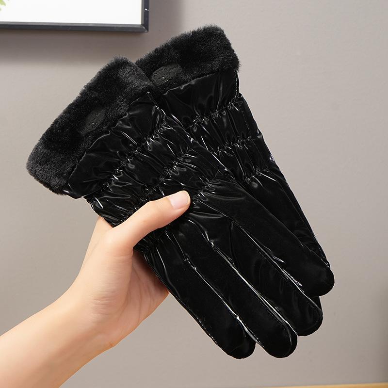 Utomhus Skidhandskar Vattenavvisande Kvinnliga Studenter I Björn Pekskärm Cykling Köldtåliga