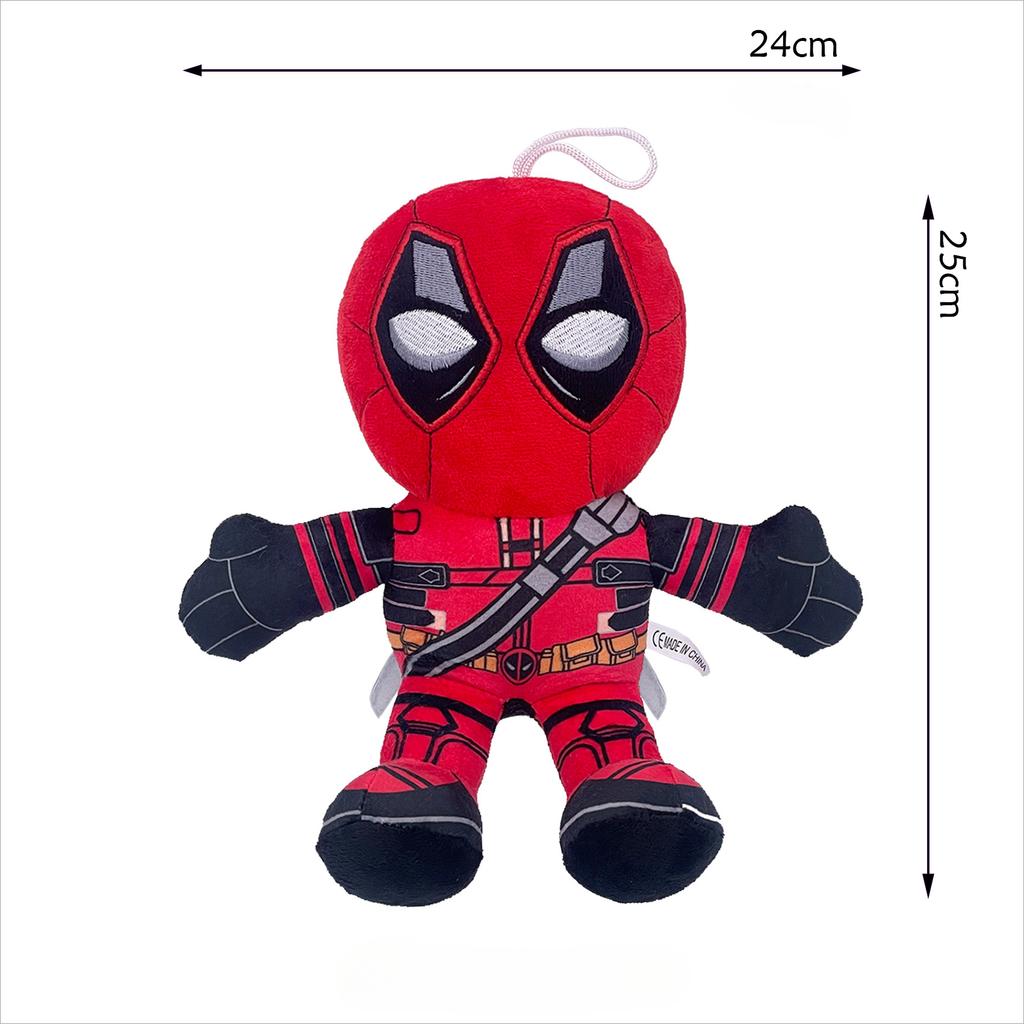 Dogpool Plush Plushie Deadpool Wolverine Doll Logan Bolster Pillow Room Decoration Kids Christmas Toy Gifts Cuddly Stuffed Fluffy Huggable Kawaii
