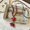 Wax rope ceramic star beaded pendant necklace fashionable small fresh collarbone chain versatile temperament niche jewelry