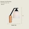 Japanese Style Solid Wood LED Wall Lamp for Indoor Spaces - Bedroom, Living Room, Staircase, Balcony