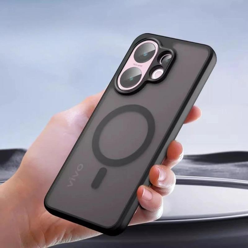 For VIVO S30 Pro Mini Case for Magsafe Magentic Matte Acrylic Bumper for VIVO S30 5G X200 FE Wireless Charging Hard PC Case