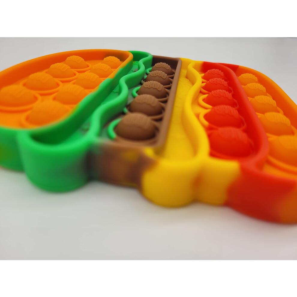 Pop It Fidget Toy Set Burger and Ice Cream Silicone Push Bubble Sensory Stress Relief
