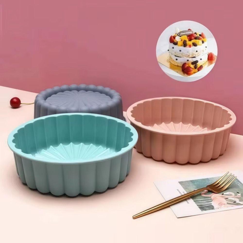 Heat Resistant Silicone Cake Mold Creative Cake Baking Mold Round Cake Mold  Kitchen Bakeware