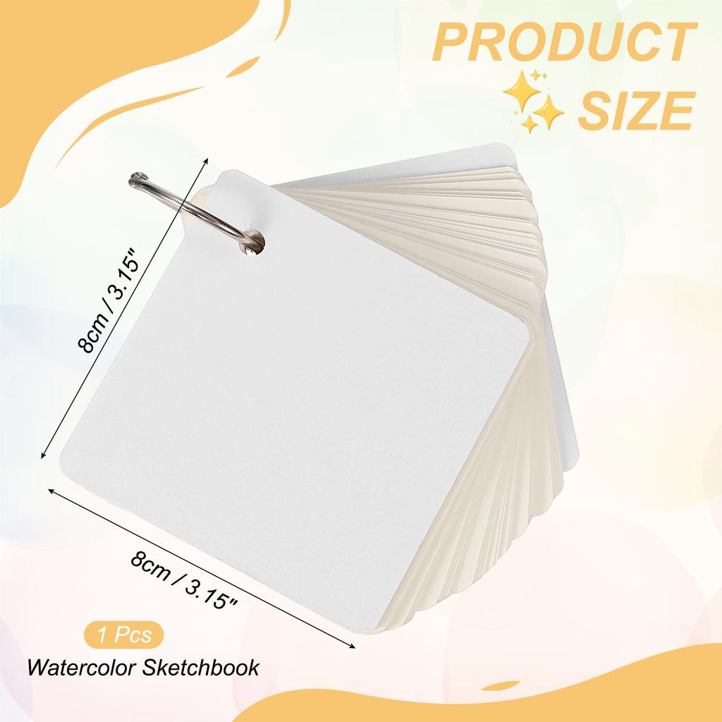 1/2Pcs Loose Leaf Hardcover Pocket Watercolor Sketchbook 230GSM Blank Travel Journal Sketch Book for Writing Drawing Painting