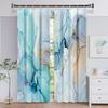 3D Phantom Marble Texture Pattern Sunshade Curtain 2 Pieces of Living Room Bedroom Home Decoration