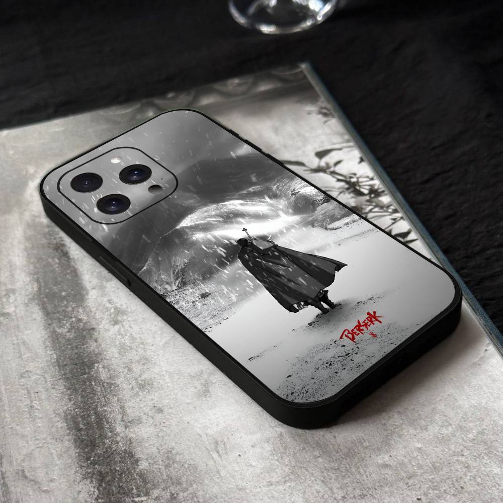 

Anime B-Berserk G-Guts Phone Case Black Silicone Soft Shell For IPhone 17 16 15 14 13 12 11 Air Pro Max Plus Hot Sale iphone 13 Pro