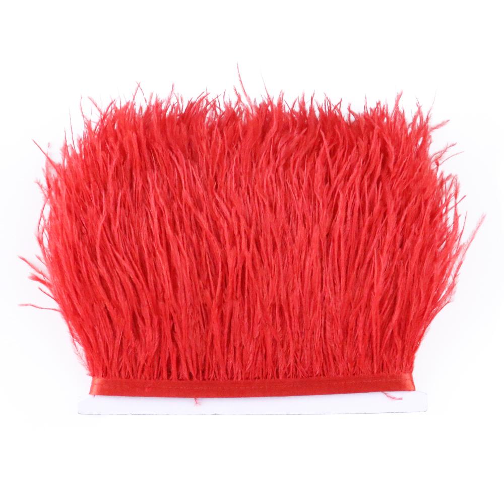 1 Meter Natürlicher Straußenfederbesatz 8-10CM Hochzeitsfeierkleid DIY Nähzubehör Schmuckverarbeitung Band Plumas Handwerk