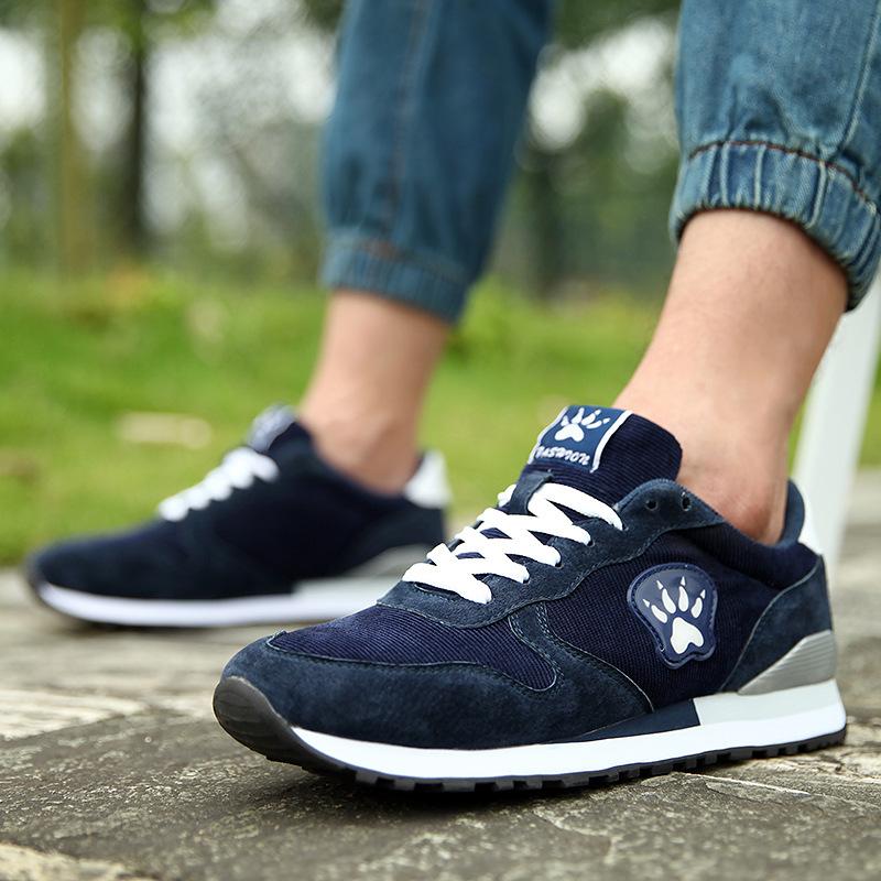 Spring and Autumn Pigskin Men's Shoes Casual Leather Shoes Men's Sports All-Match Fashion Breathable Student Sneakers Men