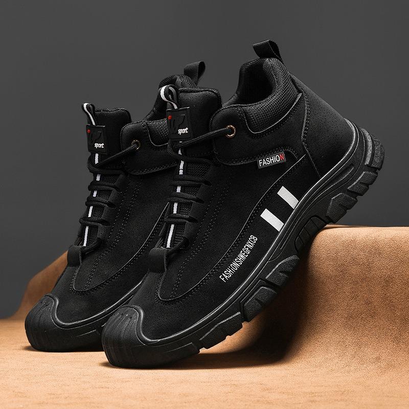 Mode Herren Retro High Top Sneakers Stiefeletten Herren Wanderschuhe Bergsteigerschuhe Mode Bequem Rutschfest Fahrschuhe Casual Schuhe 2025