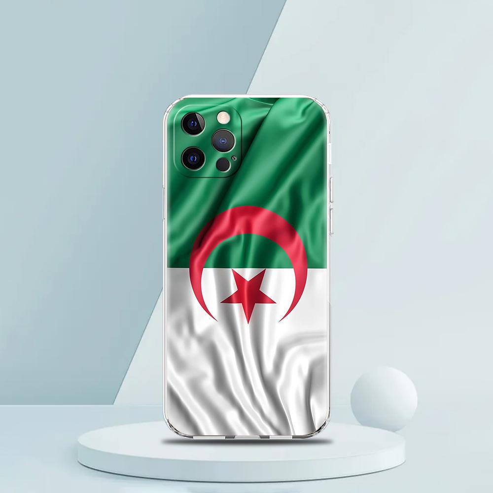 Algeria Flag Phone Case for iPhone 16 15 14 13 12 Pro Max Transparent Soft for iPhone 11 Pro Max 7 8 Plus XS XR Shell Bags