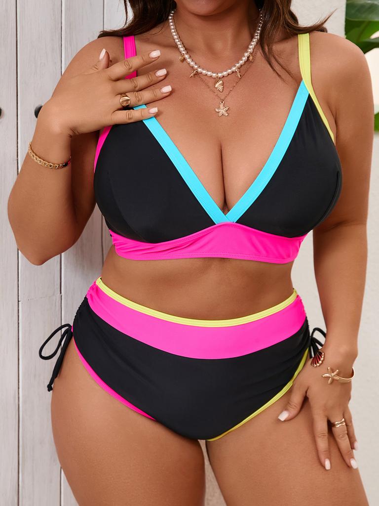 Sexy Damen Zweiteiliger Badeanzug Bedruckte Bademode Vintage Badeanzug Sommer Strandmode Tie Dye Bikini