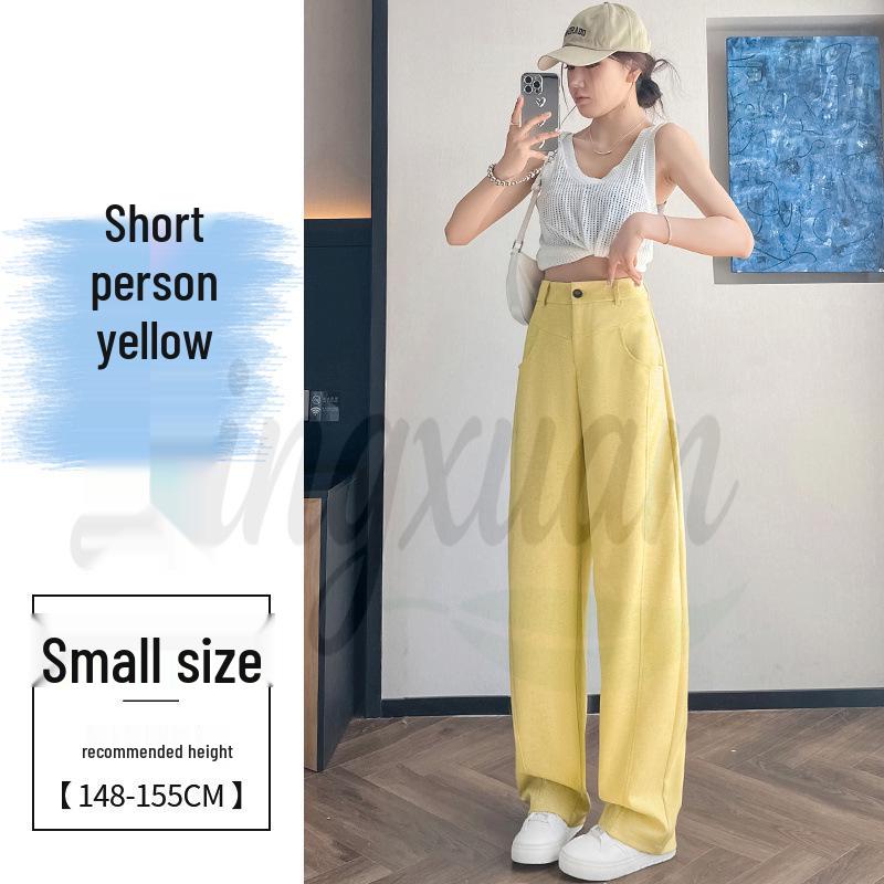 2026 Summer High Waist Ice Silk Cotton Linen Wide Leg Pants