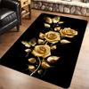 Modern Large Floral Print Floor Mat, Botanical Non-Slip Washable Rug, Decorative Area Carpet for Kitchen Laundry Living Room