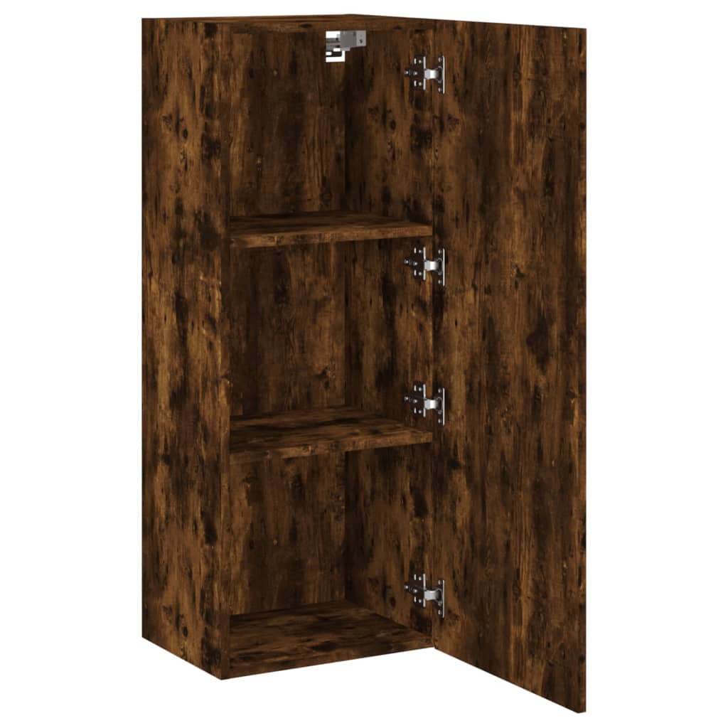 TV Wall Cabinet Smoked Oak Finish 40.5 x 30 x 102 cm Engineered Wood