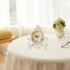 A25F-Vintage Retro Iron Ornament Battery Operated Silent Table Clock For Home Bedroom Living Room Office Decor