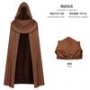 Halloween Gothic Hooded Robe Costume With Chain Detail Medieval Wizard Priest Cosplay Outfit Party