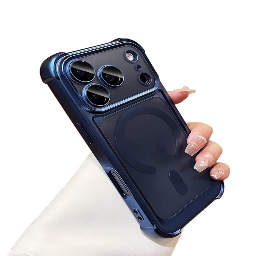 Applicable To iPhone17PRO Mobile Phone Case, High-quality Matte Four-corner Magnetic Airbag, All-inclusive Anti-drop Apple 16/15