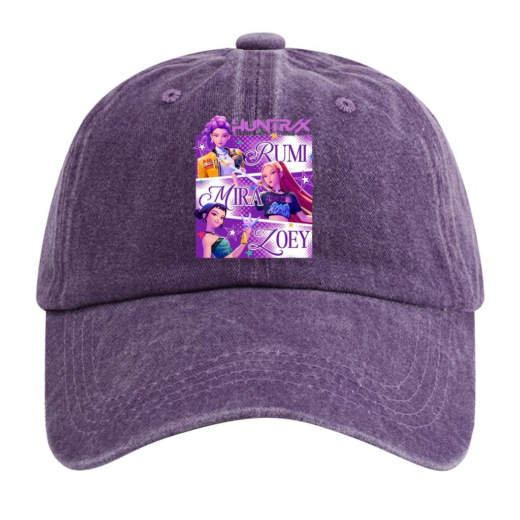 Washed Cotton Baseball Cap With Printed Distressed Soft Top Denim Hat For Men, European And American Retro Hat