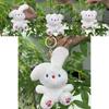 Adorable Plush Bunny And Bear Keychain Pendant With Soft Short Fur For Accessories Cute