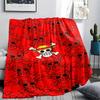 1PC One Piece Straw Hat Pirates Patterned Flannel Blanket Suitable For All Seasons For Home Decor Warmth And Comfort Gifts Holiday Present