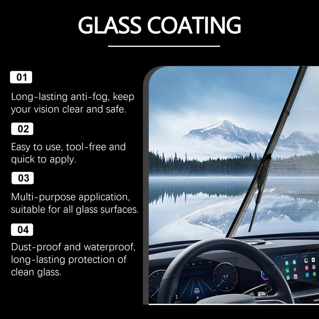 Windshield Coating Agent Car Windshield Window Stain Removal Rainproof Cleaning Car Coating 70ml