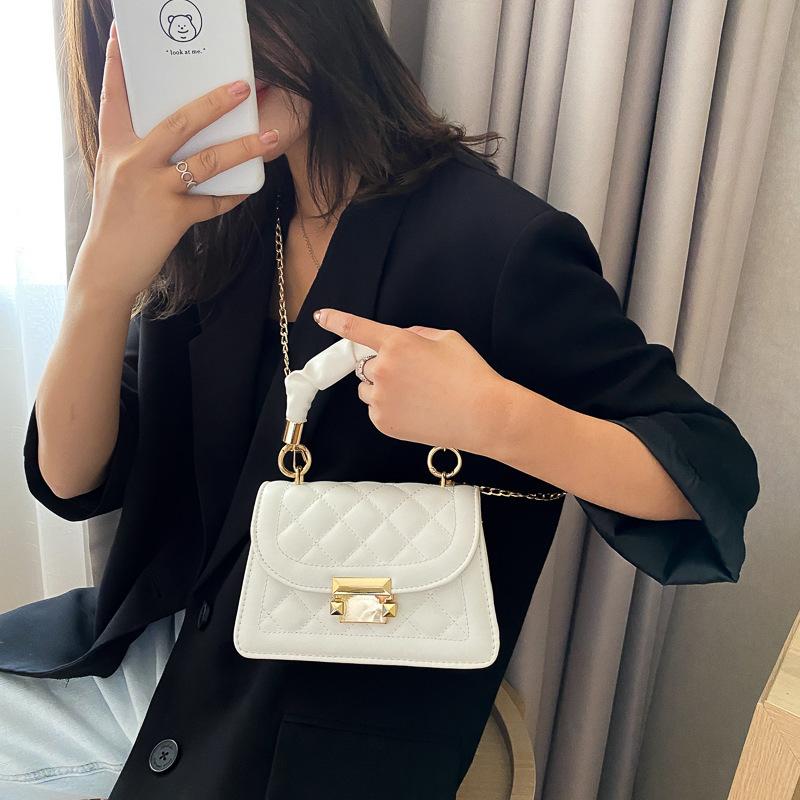 Women's Bags Popular Ins Women's Bags Classic Korean Fashion Internet Celebrity Portable Small Square Bag Chain Messenger Bag