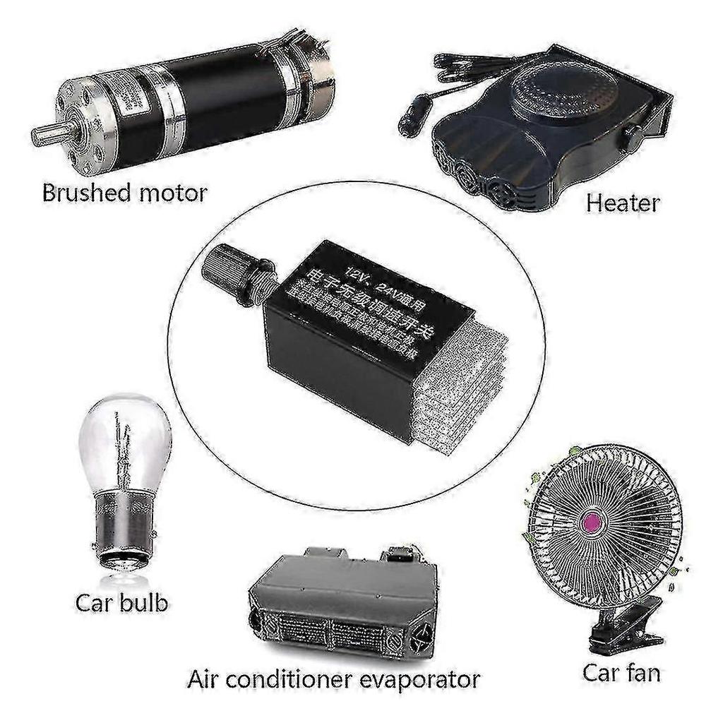 1pc Motor Speed Regulator Dc 12v/24v 10 A Motor Speed Controller Switch For Car Truck Fan Heater Co