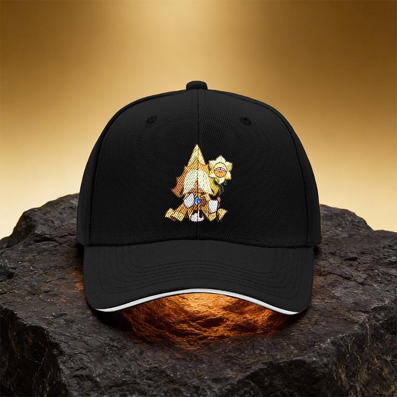 Guangming Mage Wafer Cake Printed Baseball Cap, Unisex Sandwich Brim Sports Cap, Suitable for Daily Commuting and Travel - An Ex