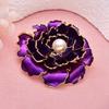 Creative Elegant Women Girls Fashion High-end Pearl Flower Badges Pin Classic Lady Exquisite Enamel Floral Clothing Coat Brooch