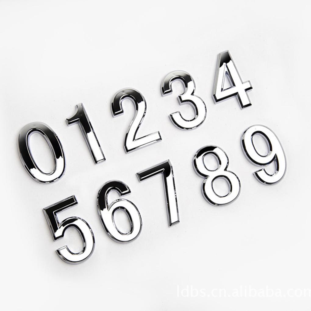 New Arrived Numeral Door Plaque House Sign Plating Gate 0 to 9 Plastic