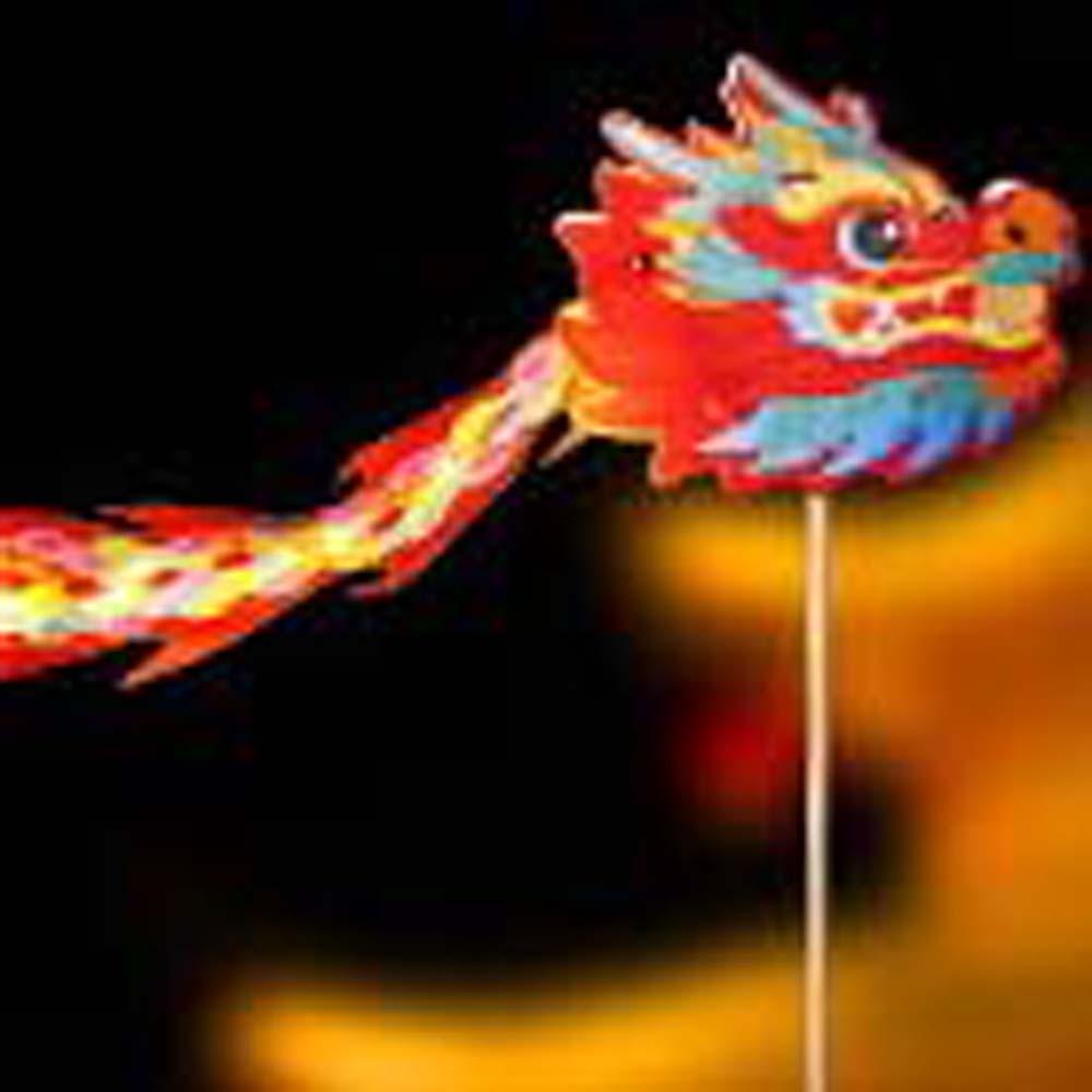 Chinese Style Children's Loong Lantern Handheld DIY Material Bag Mid-Autumn Festival Lamp Glowing Handmade Dragon Lantern Dance