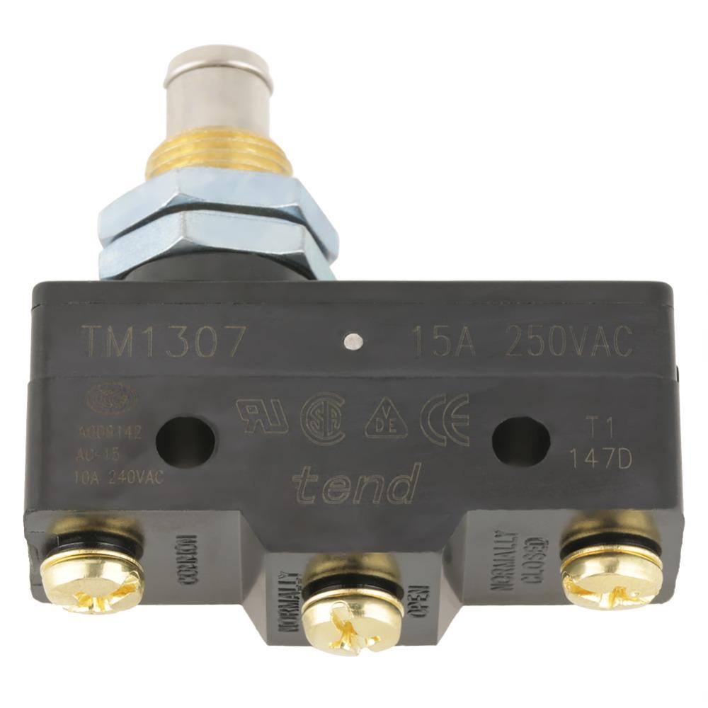 250V 15A Micro Limit Switch Panel Mount Parallel Roller Plunger Plunger Actuator  Garage Equipment