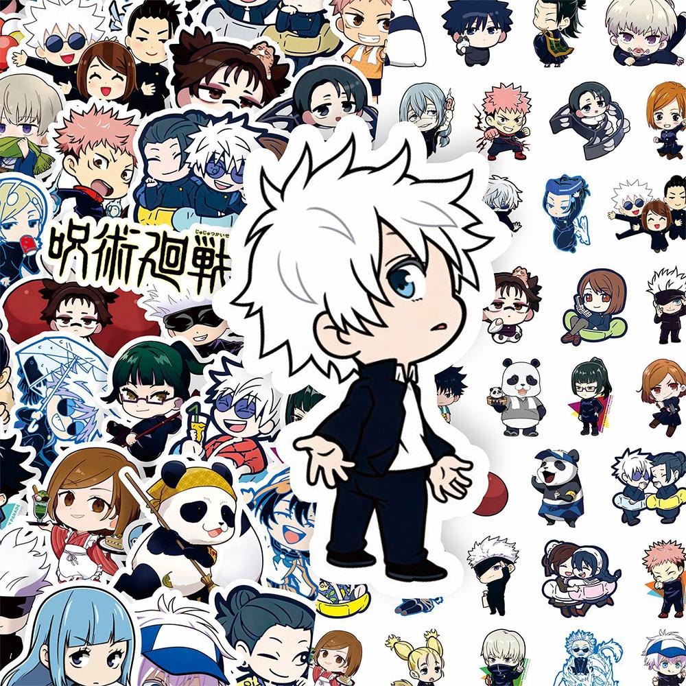 10/50/100 Stück Cartoon Jujutsu Kaisen Aufkleber Niedliche Anime Graffiti Aufkleber DIY Koffer Handy Laptop Kawaii Aufkleber Dekoration Spielzeug