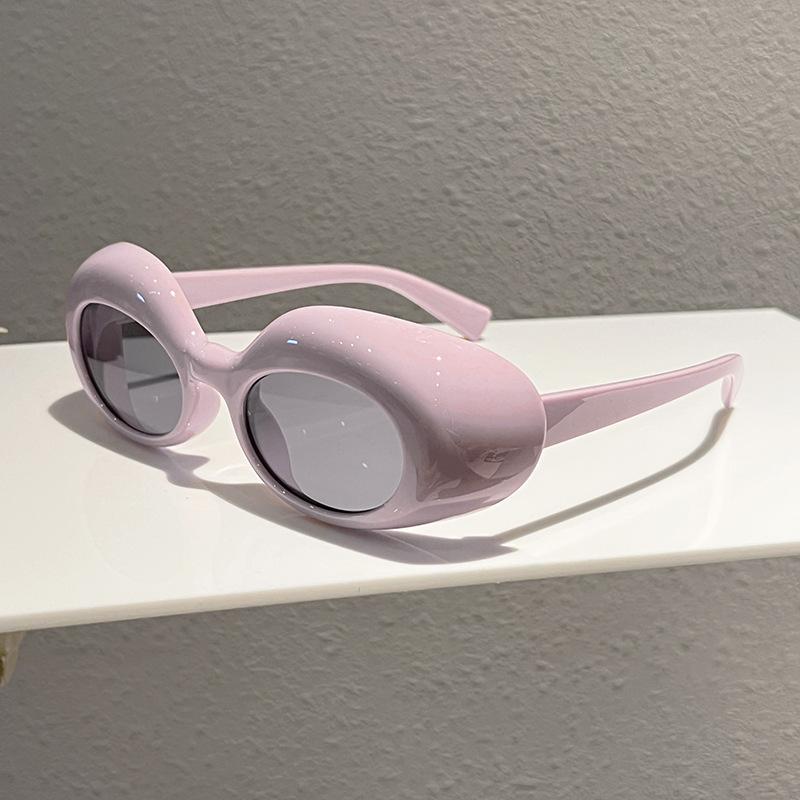 New Oval Sunglasses, Hip-Hop Street Style, Retro Fashion, Trendy Ins Versatile Sunglasses