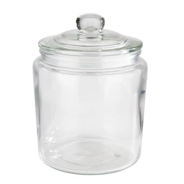 Bonbonnière en verre - aps - classic - 2 l - transparent - couvercle en verre avec joint