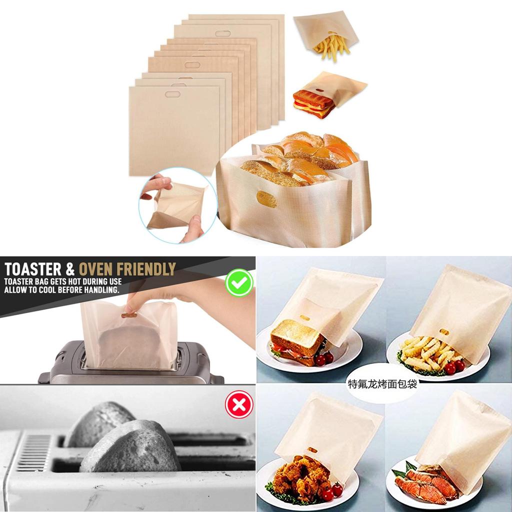 Kitchen Microwave Heating Bag With Nonstick Teflon Coating For Home Baking And Toasting