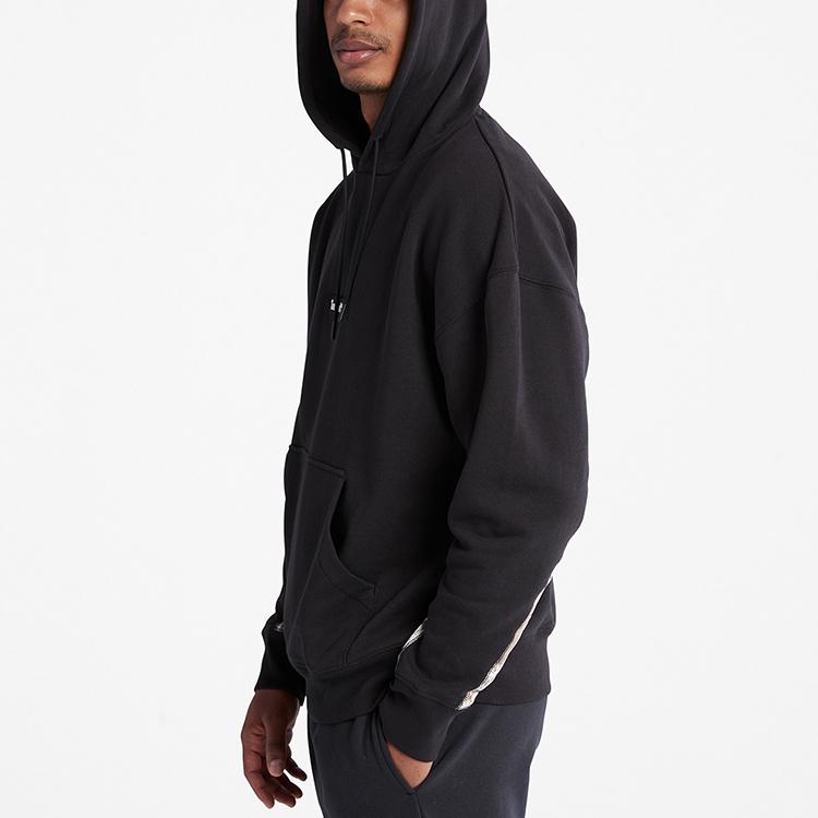 Timberland Color Block Hooded Loose Fit Long Sleeve Sweatshirt Men Sweatshirt Black A5VS1-001