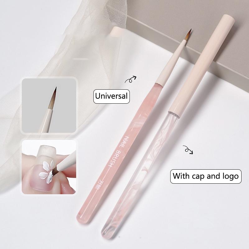Light Pink Nail Art Pen High Quality Nail Construction Painting Brush Uv Gel Extension Carving Pen Diy Manicure Tools
