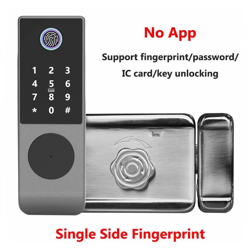 Double Side Fingerprint Lock Waterproof Tuya Wifi Bluetooth TTLock App IC Card Digital Code Keyless Electronic Smart Door Lock
