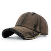 Cowboy Hat Washed Ripped Fashion Baseball Cap Retro Distressed Trendy Men's and Women's Outdoor Curved Brim Sun Hat